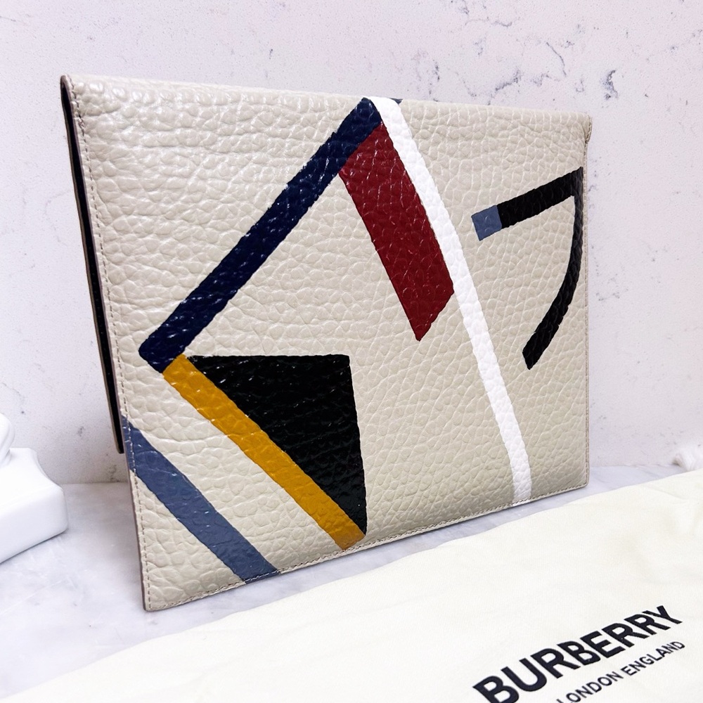 Authentic Burberry Prorsum ONE OF A KiND 1/1 ULTRA RARE Hand Painted Clutch Bag - Picture 9 of 13